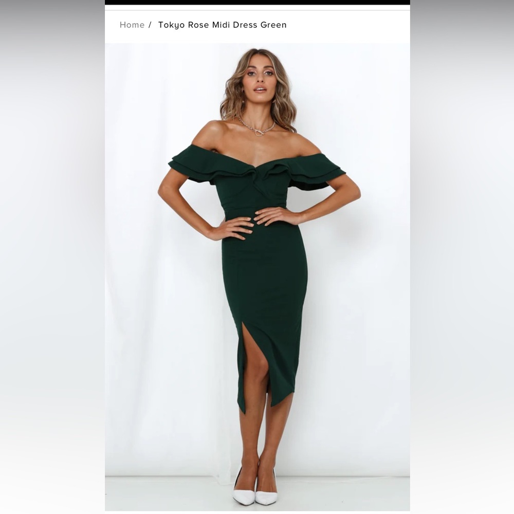 Hello Molly Midi Dress Green